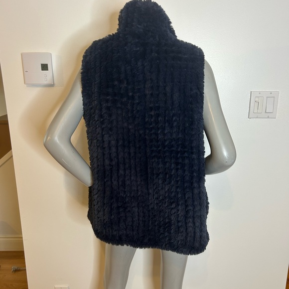 Gorgeous Dolce Cabo Midnight Blue Faux Fur Vest❤️L - Picture 10 of 14